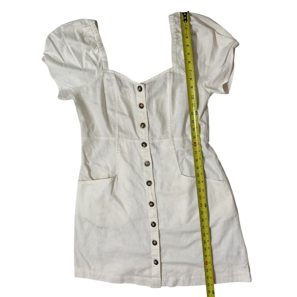 MADEWELL Women’s Linen-Cotton Puff-Sleeve Mini Dress - Picture 14 of 16